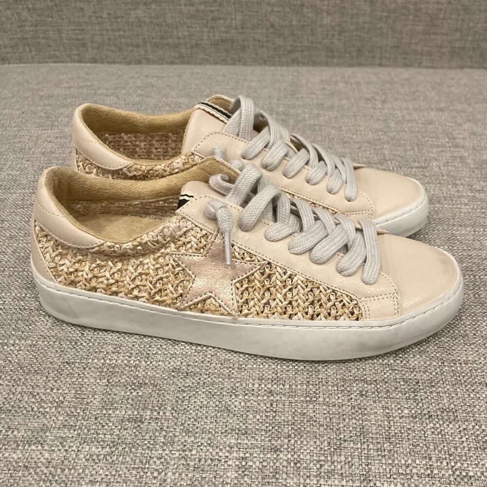 NEW Shu Shop Paula Women’s Sneakers in  Natural Woven New in Box Size 6.5